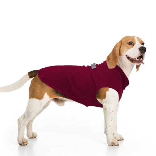 BEAUTYZOO Hunde-Fleeceweste Pullover Winterjacke für kleine und mittelgroße große Hunde mit D-Ring-Leine, Kaltwettermantel, Hoodie für XS, S, M, Hunde, Junge oder Mädchen, Beige XL von BEAUTYZOO