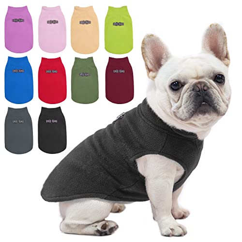 BEAUTYZOO Hunde-Fleeceweste Pullover Winterjacke für kleine und mittelgroße große Hunde mit D-Ring-Leine, Kaltwettermantel, Hoodie für XS, S, M, Hunde, Junge oder Mädchen, Weinrot, XL von BEAUTYZOO