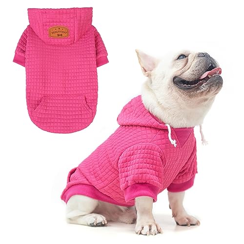 BEAUTYZOO Hunde-Kapuzenpullover für kleine, mittelgroße und große Hunde, Winter, Herbst, warme Hundekleidung für Welpen, S, M, Hunde, Mädchen, Jungen, Hundepullover, Hemd, Hoodies mit Tasche, von BEAUTYZOO