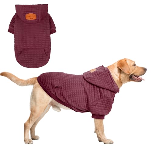 BEAUTYZOO Hunde-Kapuzenpullover für kleine, mittelgroße und große Hunde, Winter, Herbst, warme Hundekleidung für Welpen, S, M, Hunde, Mädchen, Jungen, Hundepullover, Hemd, Hoodies mit Tasche, von BEAUTYZOO