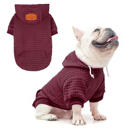 BEAUTYZOO Hunde-Kapuzenpullover für kleine, mittelgroße und große Hunde, Winter, Herbst, warme Hundekleidung für Welpen, S, M, Hunde, Mädchen, Jungen, Hundepullover, Hemd, Hoodies mit Tasche, von BEAUTYZOO