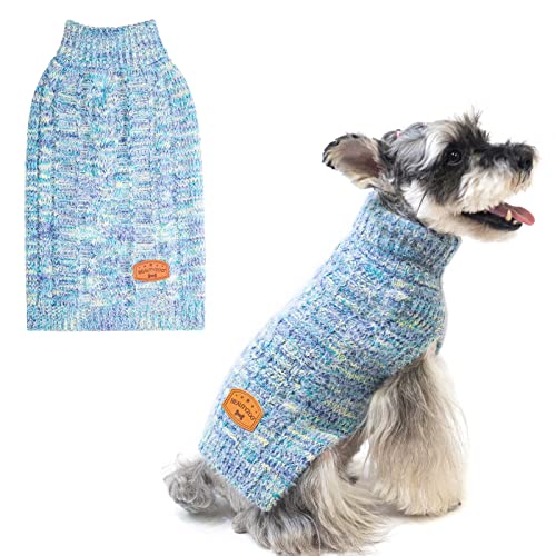 BEAUTYZOO Pullover für kleine Hunde – RollkragenPullover, klassischer Zopfstrick, flauschiger Wintermantel, Hunde, kaltes Wetter, Kleidung für kleine, mittelgroße Hunde, Welpen, Mädchen, Jungen von BEAUTYZOO