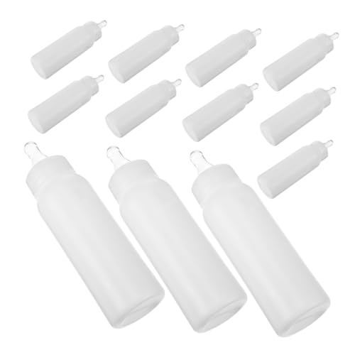 BEBEMOKO 12 Stück Futterflasche Milchflasche Die Ziege Welpe Feeder Haustier Wasserflasche Wasserflasche Haustier Feeder Kalb Wasserflasche Kätzchen Wasserflasche Ziegenfutter Werkzeug Ziegenflasche von BEBEMOKO