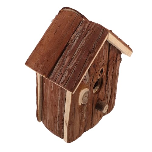 BEBEMOKO Hängendes Holzvogelhaus Für Kleine Vögel Kreatives Design Aus Hochwertigem Kiefernholz Handgefertigte Nistbox Für Garten Und Balkon von BEBEMOKO