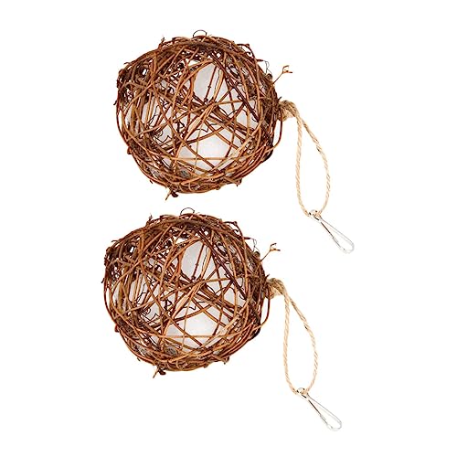 BEBEMOKO Vogelnest Material Papageienspielzeug kleines Vogelspielzeug Vogel Rattan Spielzeug Outdoor Vögel Nistmaterial Hängende Kolibri Nest Papagei Nest Outdoor Dekor DIY Kolibri Nest Baumwolle von BEBEMOKO