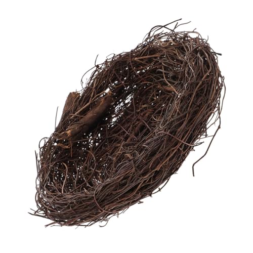 BEBEMOKO Vogelnest Ornamente Vogelkäfig Dekorationen Rattan Vogelnest Dekor Dekorative Rattan Vogelhaus Vogelnest Dekoration für Garten Vogelnest Hängende Garten Vogelhaus Rebe von BEBEMOKO