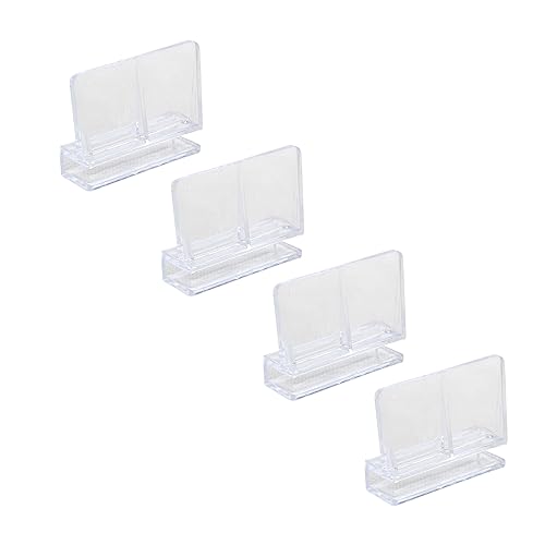 4 x Aquarium-Glasabdeckungs-Clips, transparente Acryl-Halterungen, Aquarien, Deckel-Clips für 0,6 cm Dicke, Wand-Acrylglas-Clip, Acryl-Deckel-Clips, Aquarien, Glasabdeckungs-Clip, Acrylglas von BEBIKR