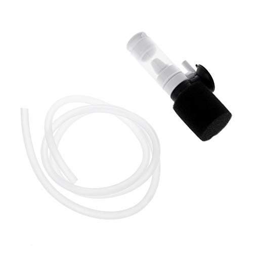 BEBIKR Aquariumfilter Leise Luftangetriebene Bio-Filter mit Luftschlauch inklusive Saugnapf und Schwamm für Garnelen für Tank Aquarium Heizung Lichtthermometer Kies Sand Dekorationen Luft von BEBIKR