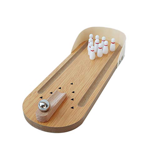 Bird Wooden Desktop Bowling Toy Sittich Intelligence Training Game For Parrot Desktop Bowling Nymphensittiche Papagei Spielzeug African Grey für kleine Papageien für große Vögel Conure Ara Papagei von BEBIKR