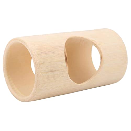 Hamster Tunnel Tube 3 Löcher Bambus Kleintier Aktivitätszentrum Holz für Zwergkaninchen Kleine Rennmäuse Hamster Holztunnel von BEBIKR