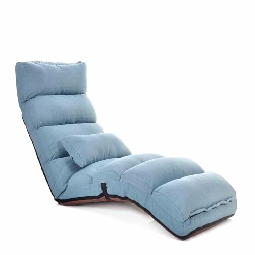 Verstellbares Schlafsofa mit 5 Positionen, faltbares Schlafsofa, Bodenstuhl, menschliches Hundebett für Erwachsene, Chaiselongue-Sessel für den Innenbereich, zum Lesen, Gaming, Boden, Lounge, C, von BEDOIN