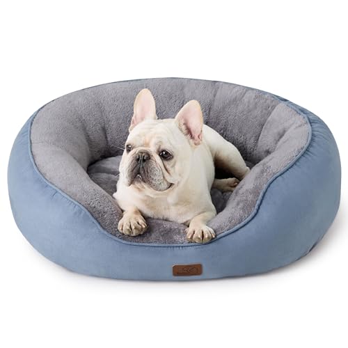 BEDSURE Katzenbett waschbar Katzen Bettchen - 76x61x20cm Katzen Bett mit Zweiseitig Innenkissen Katzenschlafplatz für Katzen oder kleine Hunde, blau von BEDSURE