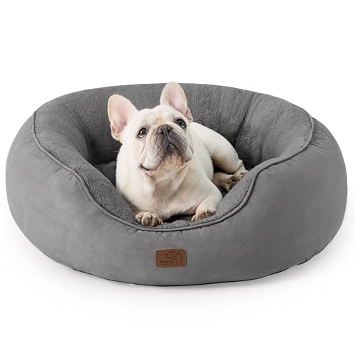 BEDSURE Katzenbett waschbar Katzen Bettchen - 76x61x20cm Katzen Bett mit Zweiseitig Innenkissen Katzenschlafplatz für Katzen oder kleine Hunde,Grau von BEDSURE