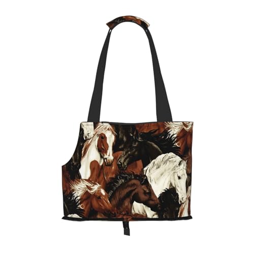 Tragetasche für Haustiere, tragbare Reise-Hundehandtasche mit Sicherheits-Metallschnalle für U-Bahn-Wanderungen, Pferde Tragetasche für Haustiere, tragbare Reise-Hundehandtasche mit Sicherheits-Metallschnalle für U-Bahn-Wanderungen, Pferde von BEEOFICEPENG