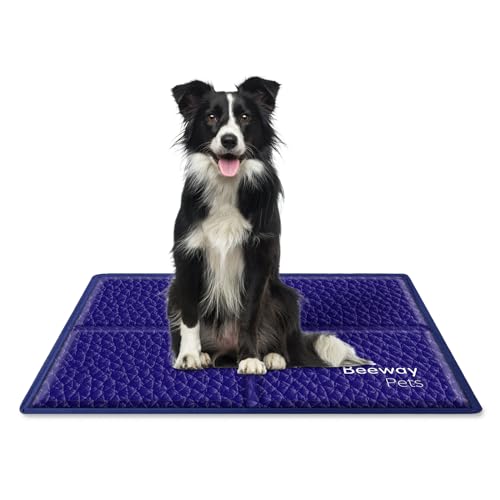 BEEWAY kühlmatte für Hunde, Kratzfeste aluminiumfolien Material, Kühlmatte für Haustiere, Gelpad für Hunde und Katzen im heißen Sommer – 65x48 cm von BEEWAY