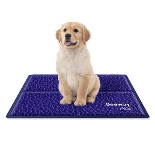 BEEWAY kühlmatte für Hunde, Kratzfeste aluminiumfolien Material, Kühlmatte für Haustiere, Gelpad für Hunde und Katzen im heißen Sommer – 50x40 cm von BEEWAY