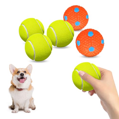 BEEYEO Tennisbälle für kleine Hunde und Welpen, 4,9 cm, Hundetrainingsspielzeug für drinnen und draußen, positive Verstärkung für automatischen Ballwerfer, 6 Stück von BEEYEO