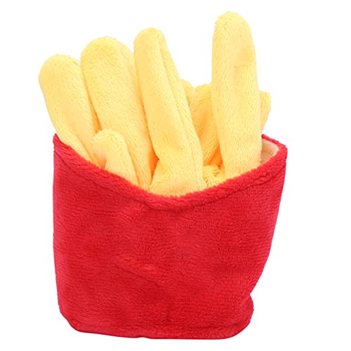 BEIJIALY Quietschendes Hundespielzeug, Beißspielzeug, Plüsch-Quietschspielzeug für Hunde, Kauspielzeug für Hunde, Simulation von Pommes Frites, Weiches Plüschspielzeug für Kleine, von BEIJIALY