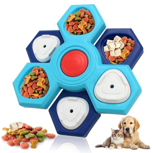 BEIJIALY Slow Feeder Hundenapf, Hundefutterspender, Lustiges Hundepuzzle-Futterspielzeug, Interaktiver Blähstopper für Hunde und Katzen, Haustiernapf für Langsames Fressen, Futterspender, Leckerli-Rät von BEIJIALY