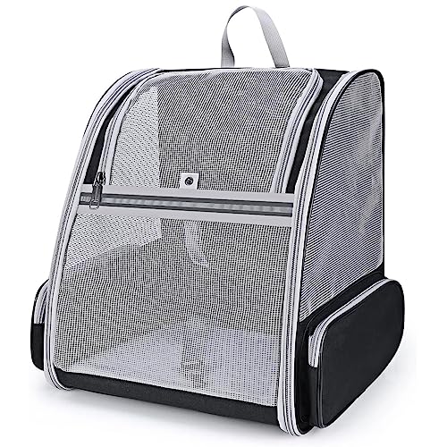 BEIKOTT Katzenrucksack Tragetasche, Hunderucksack, Haustier-Bubble-Rucksack für kleine Katzen, Welpen, Hunde, Kaninchen, transparenter Kapsel-Rucksack für Reisen, Wandern und Outdoor von BEIKOTT