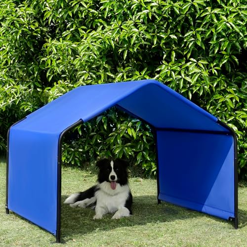 Beimo Hunde-Schattenschutz, Outdoor-Zelt für große, mittelgroße Hunde, 120 x 120 x 90 cm, Sonnen-, Regendach, Haustierhaus für Katzen, Schweine, Nutztiere mit wasserdichten Dachbodennägeln, Blau von BEIMO