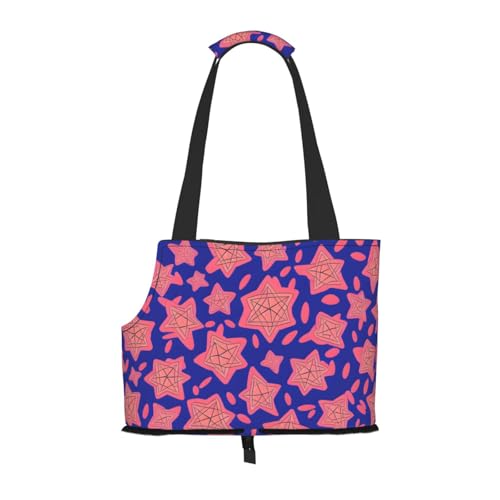 Faltbare Haustiertasche mit Sternen bedruckt, tragbar, für Welpen, Katzen, Reisetasche, Haustier-Tragetasche, Rucksäcke Faltbare Haustiertasche mit Sternen bedruckt, tragbar, für Welpen, Katzen, Reisetasche, Haustier-Tragetasche, Rucksäcke von BEIVGOXL