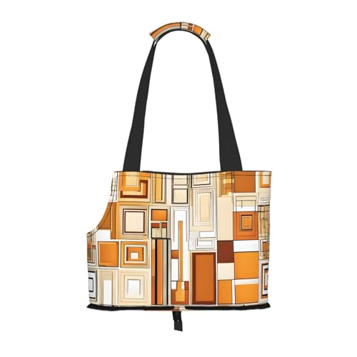 Mid Century Moderne bedruckte faltbare Haustiertasche – tragbare Reisetasche für Welpen, Katzen, Haustier-Tragetasche, Rucksäcke von BEIVGOXL