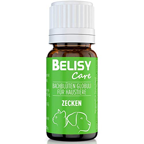 BELISY Zecken Bachblüten Kügelchen für Hunde & Katzen - Spezial Bachblütenmischung bei Zecken mit Grapefruitkernextrakt - alkoholfrei - 10 g von BELISY