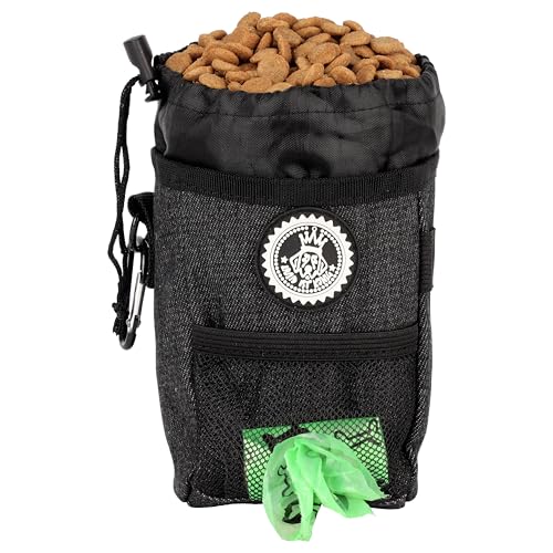 BELLE VOUS Snackbehälter für Haustiere - Mit Beutelspender - Beutel für Hundekroketten - Hält Leckerlis und Snacks bereit - Futterbeutel Hundetraining - Leckerlitasche für Hunde von BELLE VOUS