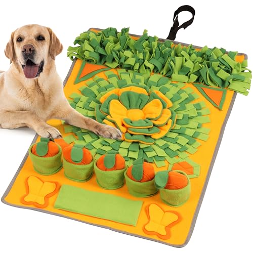 Belle Vous Schnüffelteppich Hund - Langsames Puzzle-Futter für Hunde - Hundeschnüffelmatte für Hundeleckerlis - Intelligenzspielzeug für Hunde - Beschäftigung Hund von BELLE VOUS