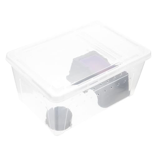 BELLIFFY 1 Satz Futterbox Für Reptilien Transparenter Eidechsenkäfig Lebensraumkäfig Für Schneckenspinnen Klarer Behälter Cricket-Container Frosch Terrarium Eidechsenbecken Plastik von BELLIFFY