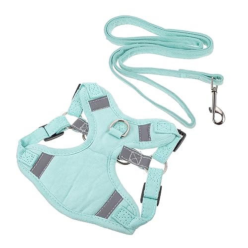 BELLIFFY 1 Satz Katzenleine Zugseil und Westenset verstellbares Welpengeschirr cat Leash cat Harnesses Traktionsgeschirr für Katzen Katzengeschirr und Leinenset reflektierender Stoff von BELLIFFY