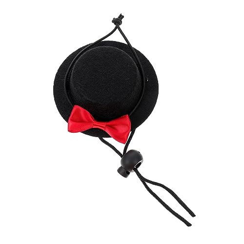 BELLIFFY 1 Satz Krawatte hundehalsband Fliege Mini-Weihnachtsmützen Katzenhüte Hase formelles Dekor hasenkostüme Bunny Costume Kleidung Kleintierbedarf dekoratives Haustierkleid Stoff Black von BELLIFFY