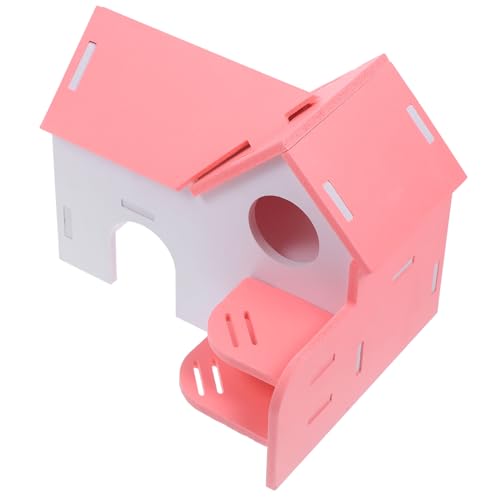 BELLIFFY PVC-hamsterversteck Burg Doppelschichtiges Meerschweinchenhaus Mit Kletterleiter Rattenversteck Für Kleintiere von BELLIFFY