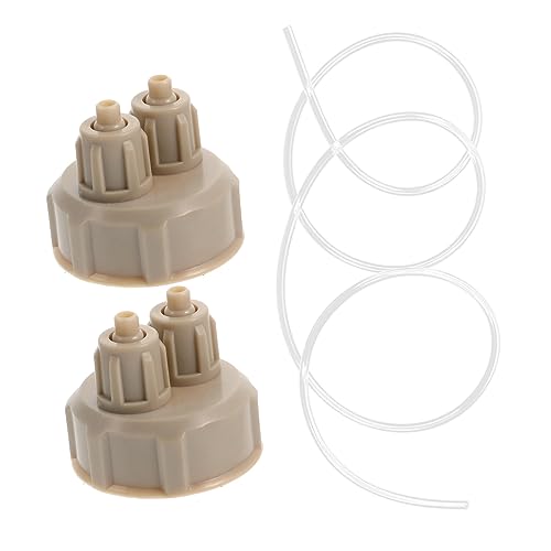 BELLIFFY 1 Satz Quick-Twist-Kappe Co2-generator-flaschenverschlüsse Aquarium DIY Co2-flaschenverschluss Praktische Co2-kappen Airstone-Bubbler Co2 Reaktor Flaschenverschlüsse Beige Abs von BELLIFFY