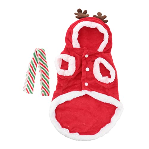 BELLIFFY 1 Set Haustier Hunde Weihnachtskleidungsset Welpen Kapuzenpullover Hunde Weihnachtskleidung Hundekleidung Kleiner Hundepullover Hunde Weihnachtspyjama Hunde von BELLIFFY