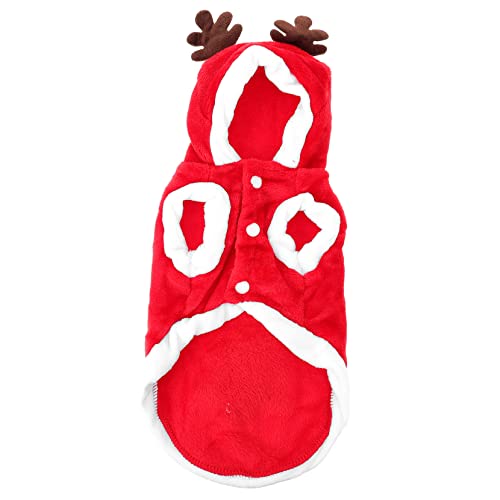 BELLIFFY 1 X Hunde Weihnachtskleidung Hundepullover Weihnachtsmann Hundemantel Weihnachtsfeier Haustier Outfits Hirsch Haustierkleidung Hunde Weihnachtspyjama Weihnachtsmann von BELLIFFY