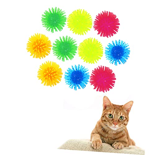 BELLIFFY 10er Set 5cm Katzenspielzeug Bälle Lustige Kreative Spielzeuge Für Katzen Interaktive Ballspielzeuge Für Haustiere Farben Zufällig von BELLIFFY