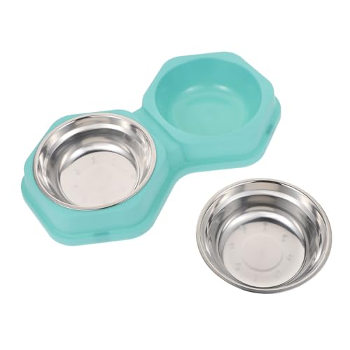 BELLIFFY 1Stk Fressnapf katzennäpfe pet Supplies katzenschalen hundeernährung doppelter Futterautomat für Hunde Wasserspender für Katzenfutter Heimtierbedarf Hund Katzenfutter Plastik Green von BELLIFFY