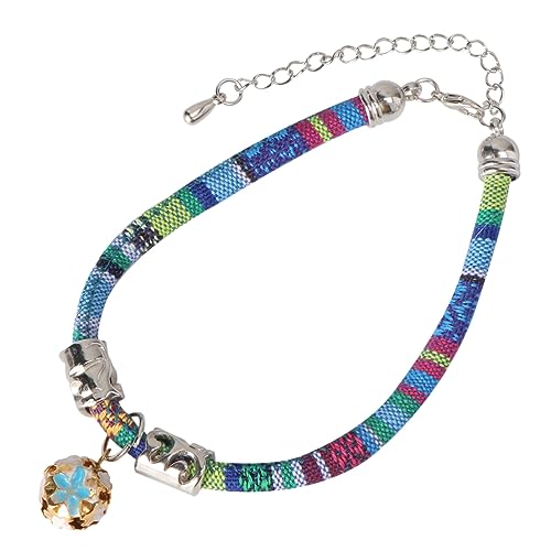 BELLIFFY 1Stk Glockenkragen Kätzchenhalsband Hundehalskette Glocke Welpenhalsband sicheres katzenhalsband für mit Sicherer Kragen Verstellbarer Kragen Tuch Blue von BELLIFFY