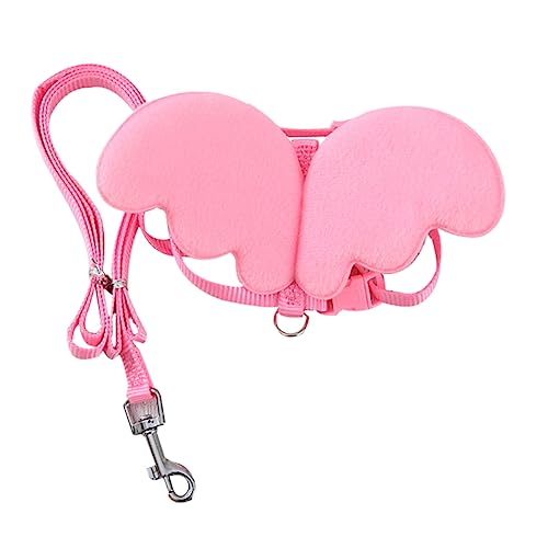 BELLIFFY 1Stk Haustierleine gurtstopper gurtschoner Tierlaufleine sicherungsband Trageschlaufe für kleine Hunde Hundegeschirr aus Seil verstellbares Zugseil Gänseleine Nylon-Material Rosa von BELLIFFY