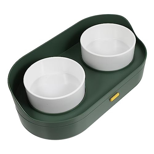 BELLIFFY 1Stk Haustiernapf Doppelfutternäpfe für Haustiere Erhöhte Hundenäpfe kein Hundenapf Nackennapf tierfutter pet Supplies Katze Hund Fressnapf Futternapf für Haustiere Abs Green von BELLIFFY