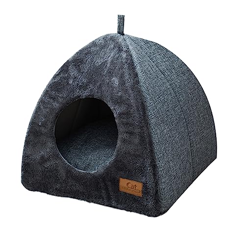 BELLIFFY 1Stk Katzennest haustierbett pet Bed Katzen Spiele Haustierkäfig Schlafnest für Haustiere Kätzchenbett Haustier Höhlennest kleine und mittelgroße Hunde Katzenhaus Matte Tuch von BELLIFFY