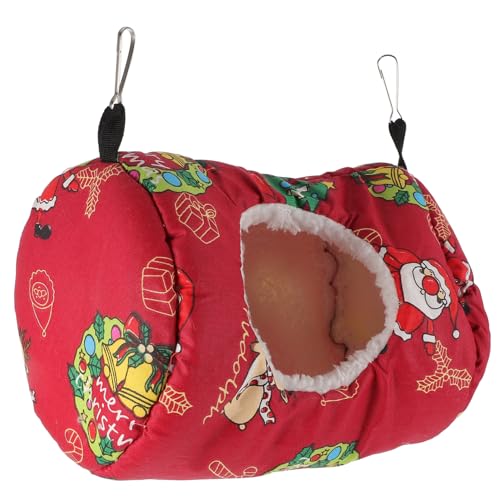 BELLIFFY 1pc Hamster Warm Nest Weihnachten Design Gemütliche Meerschweinchen Weiche Tier Hängematte Für Haustier Bettwäsche von BELLIFFY