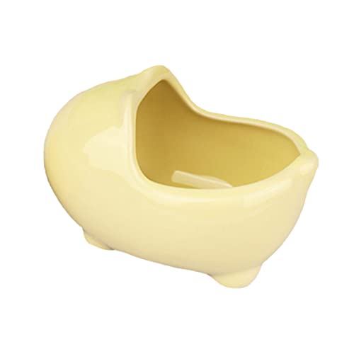 BELLIFFY 1stk Hamster Badewanne Mini-Hamster-Sand-badewanne Hamster Toilette Badewanne Waschwanne Schlafunterkunft Für Haustiere Meerschweinchenkäfige Rennmäuse Badewanne Keramik Yellow von BELLIFFY