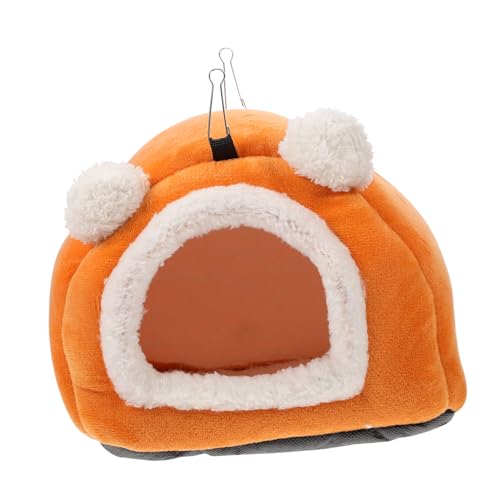 BELLIFFY 1stk Hamster Baumwollnest Warmes Hamsternest Winterhamsternest Heimtierbedarf Hamster Schlafhaus Schlafnest Für Haustiere Hamsterversteck Käfig Für Wintermäuse Baumwolle Orange von BELLIFFY