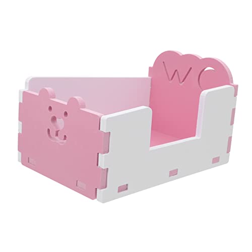 BELLIFFY 1stk Hamster Toilette Hamster Lounge Chinchillastaubbad Hamsterbadewanne Anti-flutsch-Toilette Beweis Auslaufsichere Toilette Badekäfig Für Kleintiere Kleines Haustier PVC Rosa von BELLIFFY