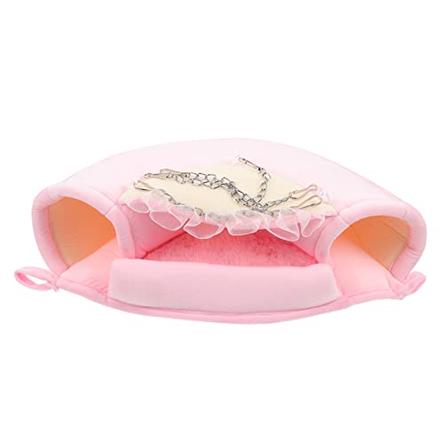 BELLIFFY 1stk Hamster-tunnelnest Chinchilla Schaukelhaus Hängematte Für Hamster Mäuse Bett Einstreu Für Meerschweinchenkäfige Hamsterhausbett Kaninchen Warmes Kissen Rosa Diamantvlies BELLIFFY 1stk Hamster-tunnelnest Chinchilla Schaukelhaus Hängematte Für Hamster Mäuse Bett Einstreu Für Meerschweinchenkäfige Hamsterhausbett Kaninchen Warmes Kissen Rosa Diamantvlies von BELLIFFY