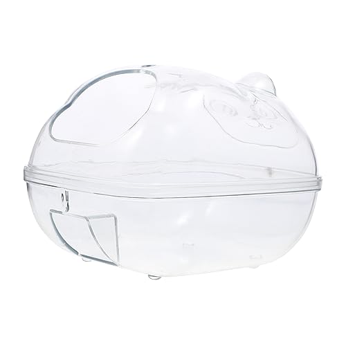 BELLIFFY 1stk Hamsterbad Haustierbetthaus Hamster Badewanne Badezimmerkäfig Für Hamster Badebehälter Für Kleine Haustiere Meerschweinchen-Toilette Hamster Sandkasten Plastik Transparent von BELLIFFY