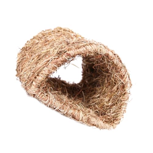 BELLIFFY Kaninchen Tunnel Nest Aus Naturmaterialien Holzfarbe Interaktives Wurfspielzeug Für Kleintiere Ideal Für Hasen Meerschweinchen Und Nagetiere 22cm*20cm*16cm von BELLIFFY